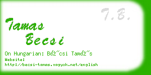 tamas becsi business card